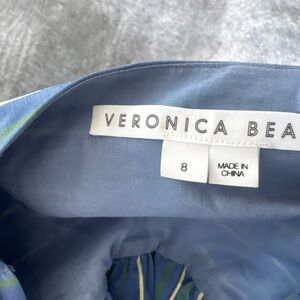Veronica Beard Blue and Green Patterned midi dress